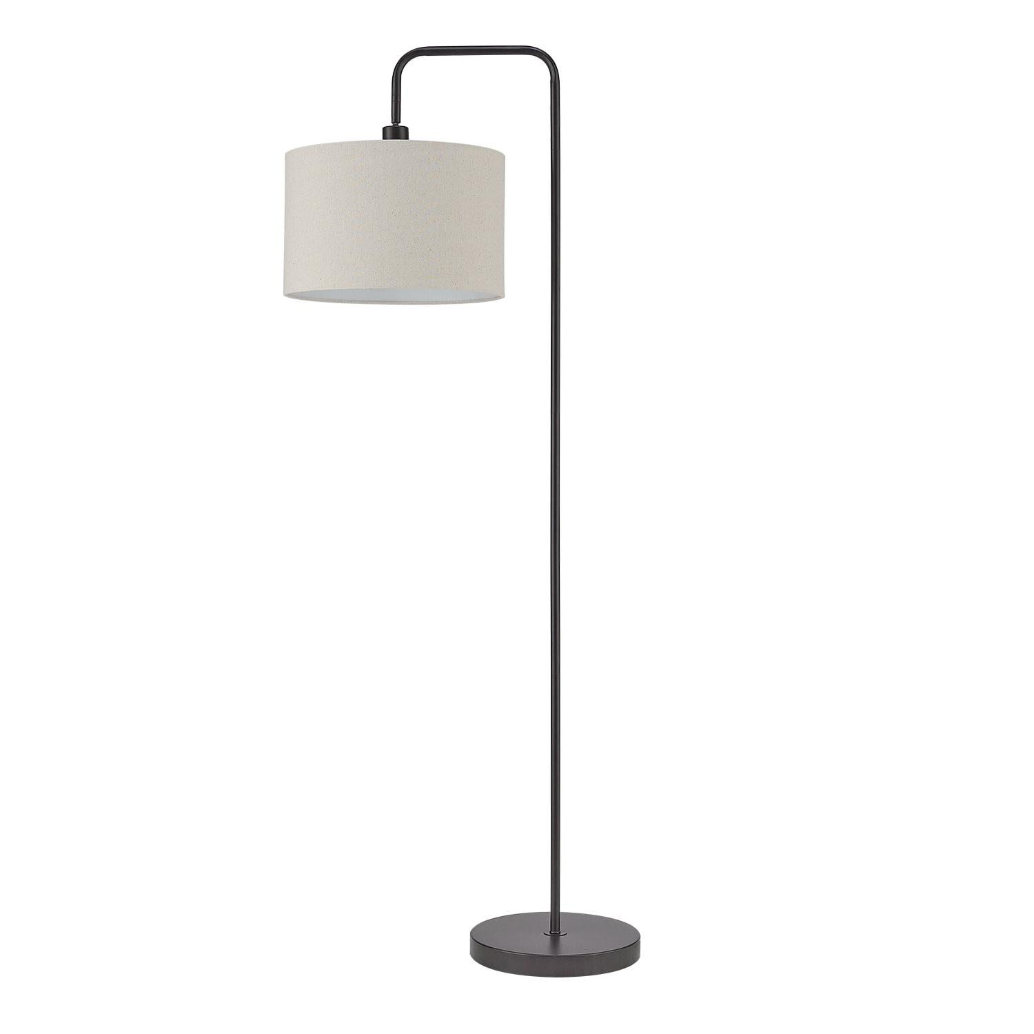 Globe Electric Barden 58" Dark Bronze Floor Lamp with Beige Fabric Shade, 67395