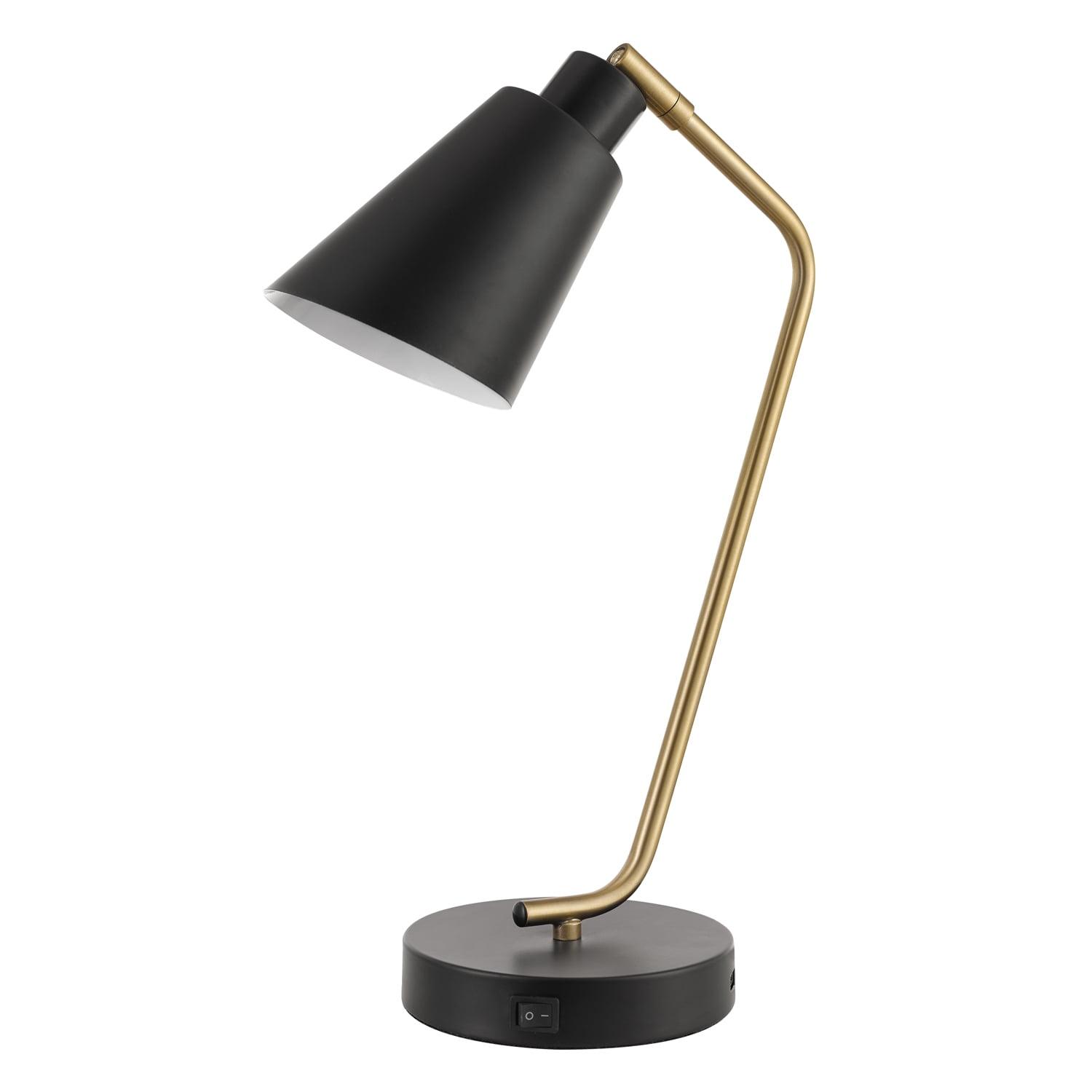 Globe Electric Belmont 17" Matte Black Desk Lamp with USB Port, 52095