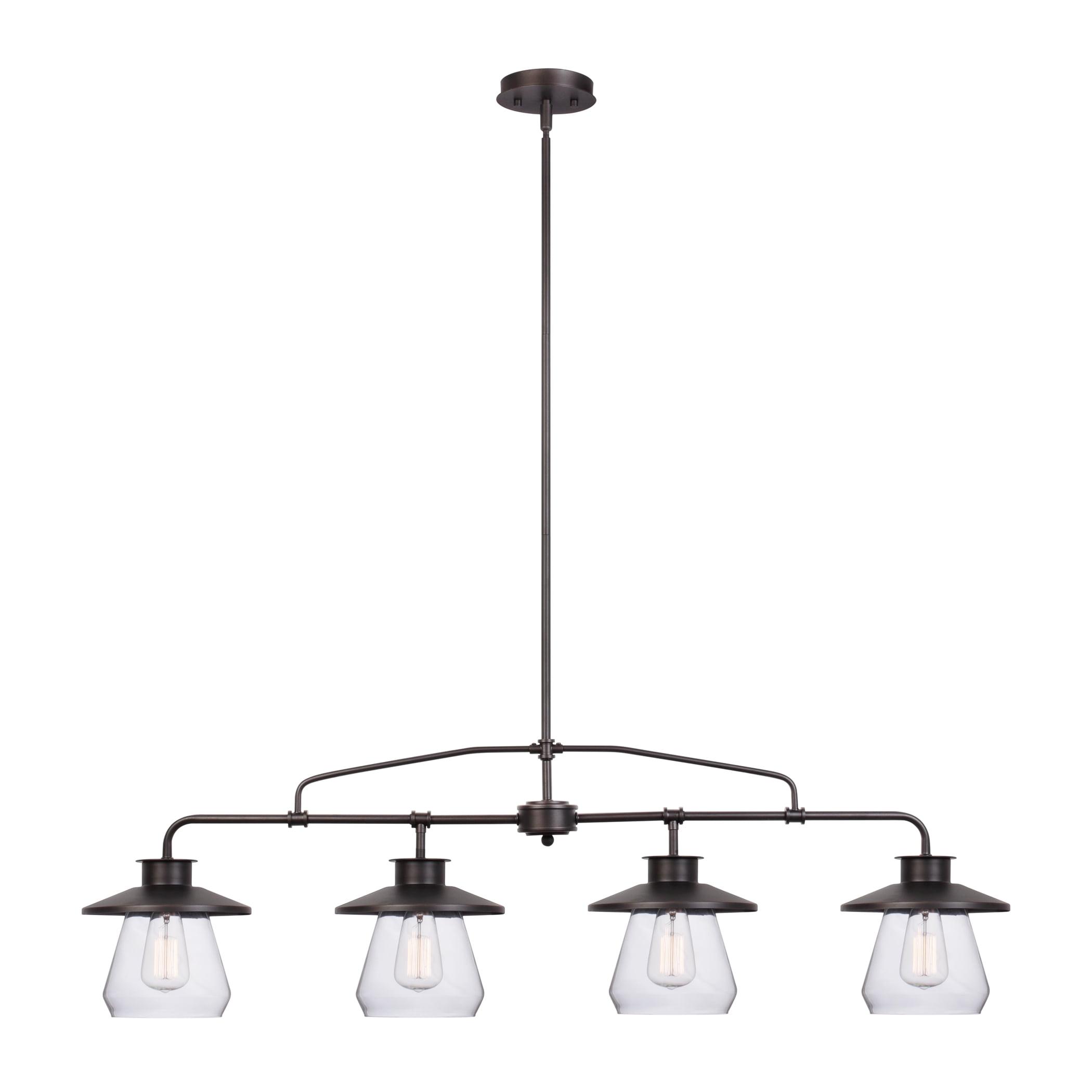 Globe Electric Nate 4-Light Oil Rubbed Bronze Pendant, 65382