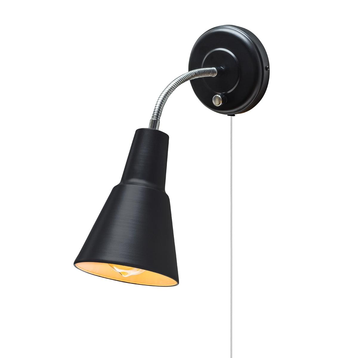 Matte Black 5'' Metal Dimmable Wall Sconce, Modern Design