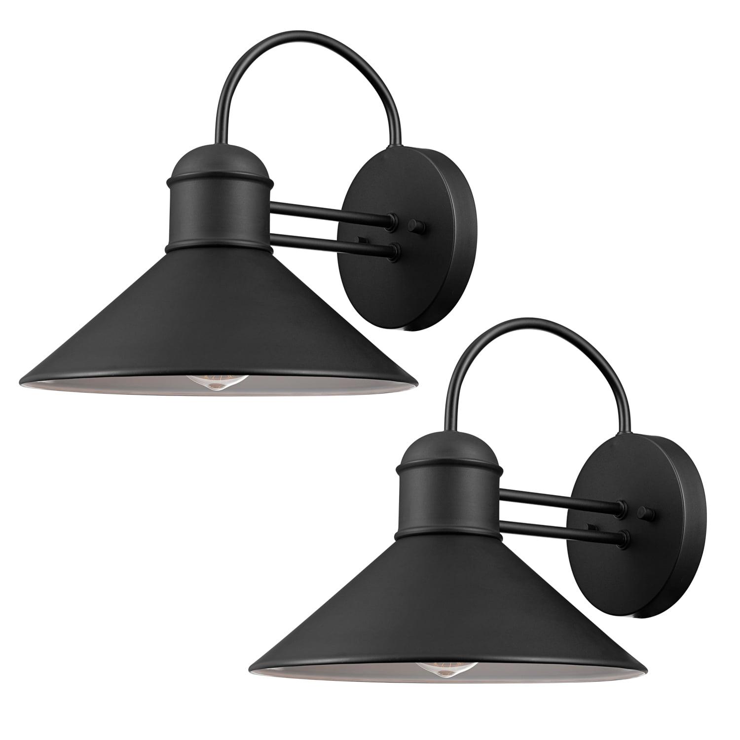 Sebastien Matte Black Metal 1-Light Wall Sconce Set