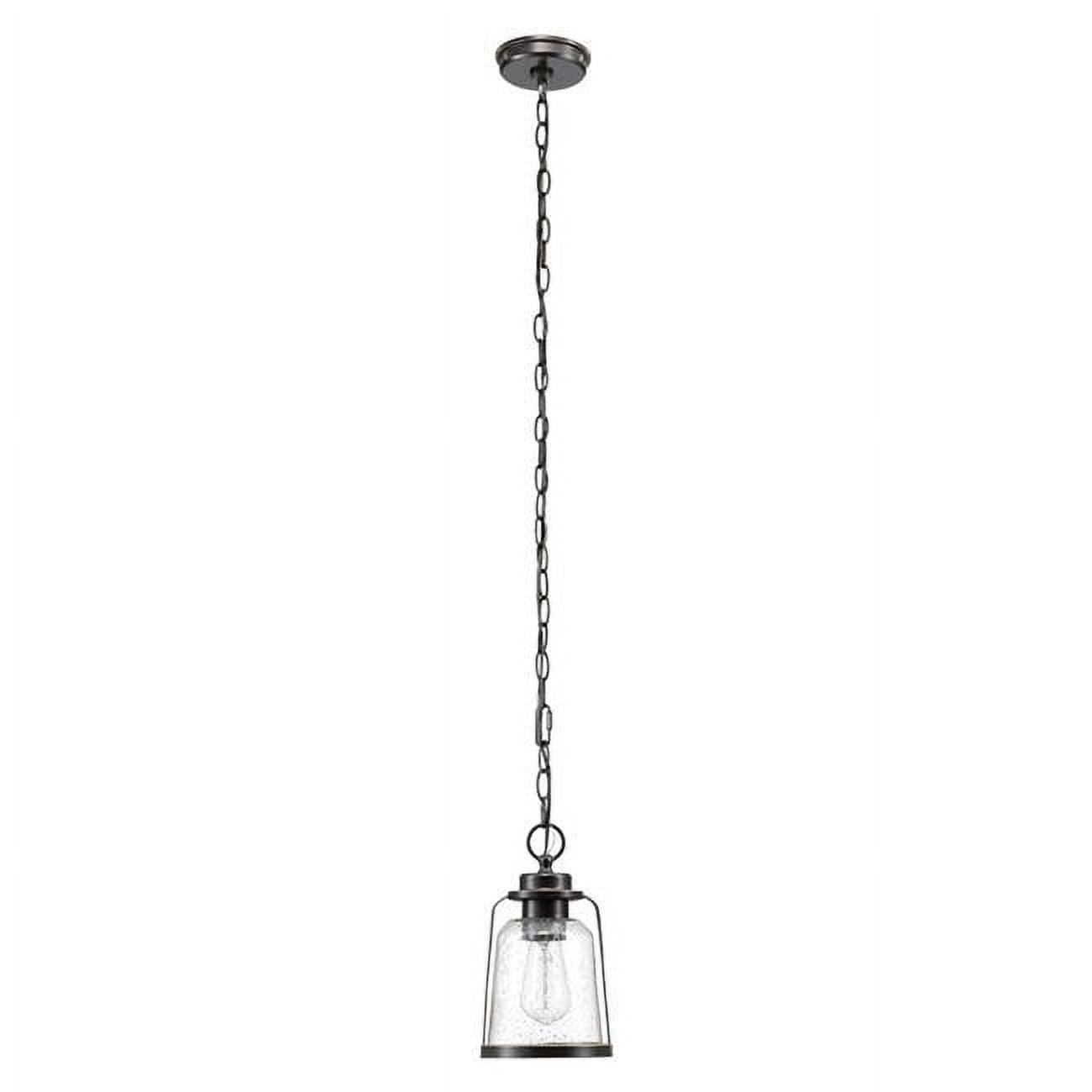 Roth 1-Light Oil Rubbed Bronze Vintage Glass Pendant