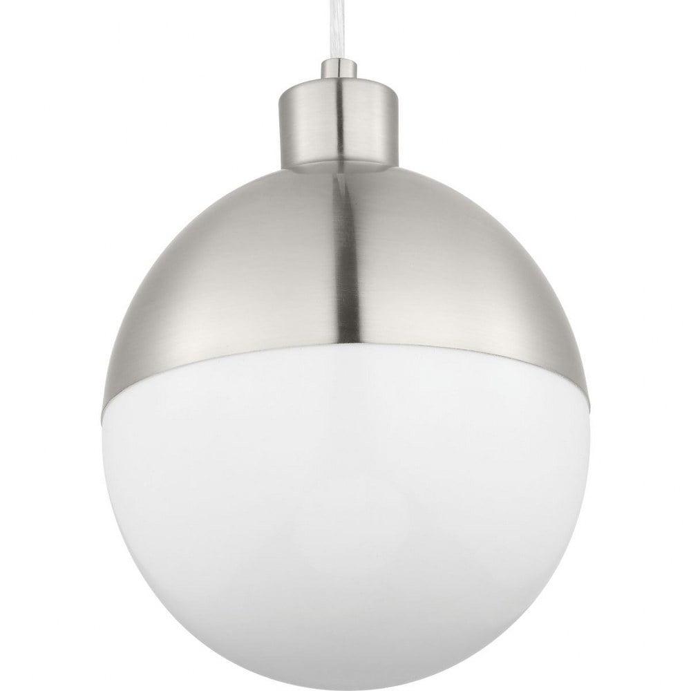 Classic Globe Brushed Nickel 9.75" LED Pendant Light