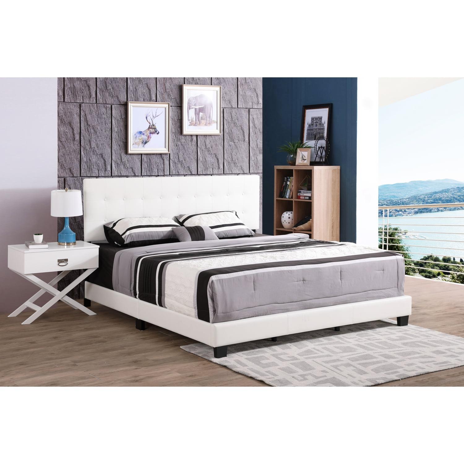 Eaton Vegan Leather Platform Bed