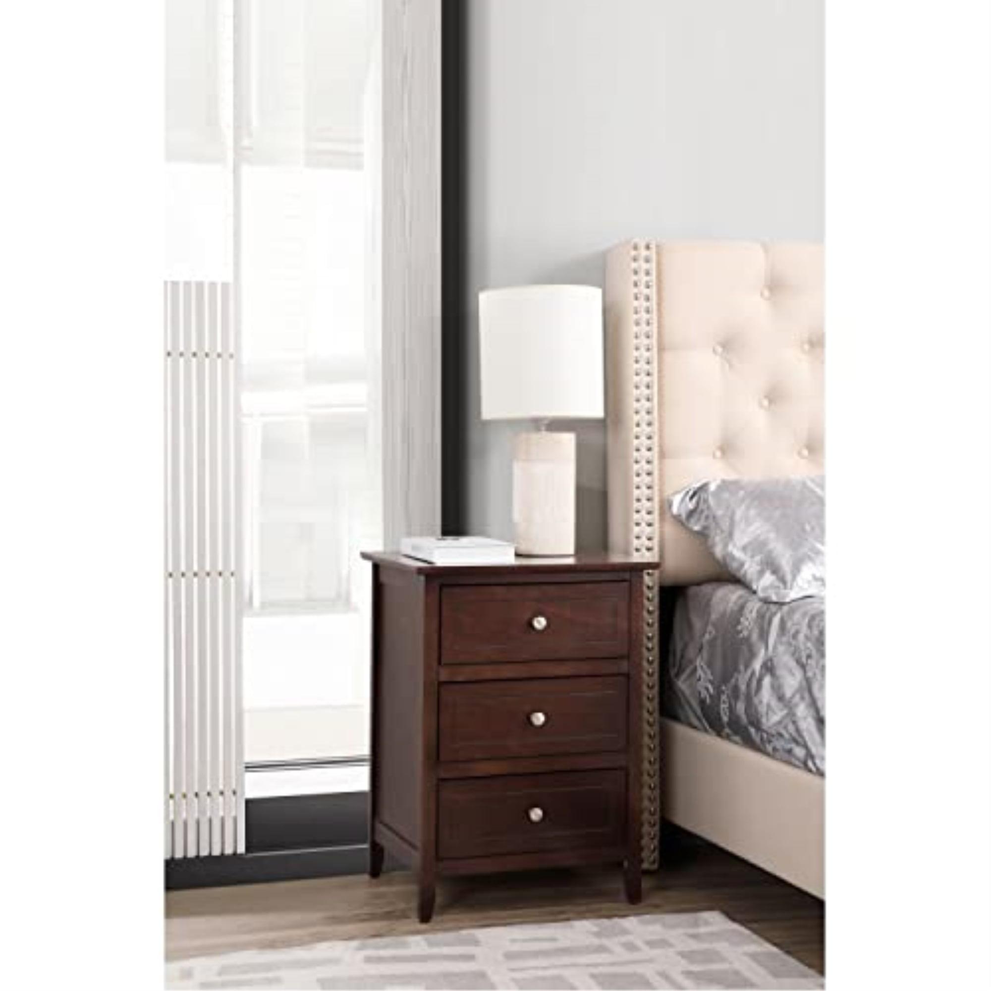 Glory Furniture Daniel 3 Drawer Nightstand in Cappuccino