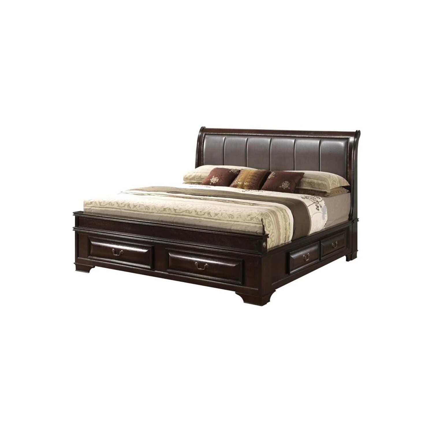 Glory Furniture LaVita Full Storage Bed in Cappuccino