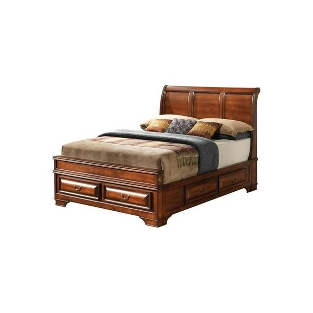 Glory Furniture LaVita Full Storage Bed in Oak