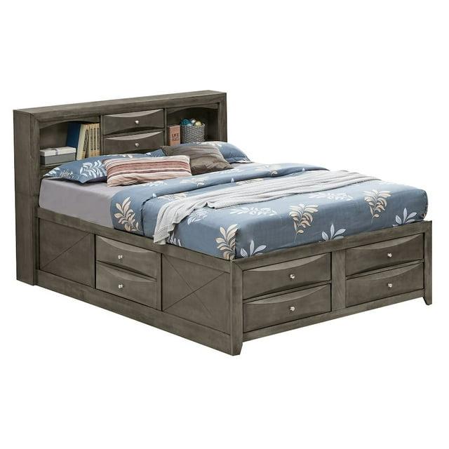Glory Furniture Marilla G1505G-KSB3 King Storage Bed , Gray