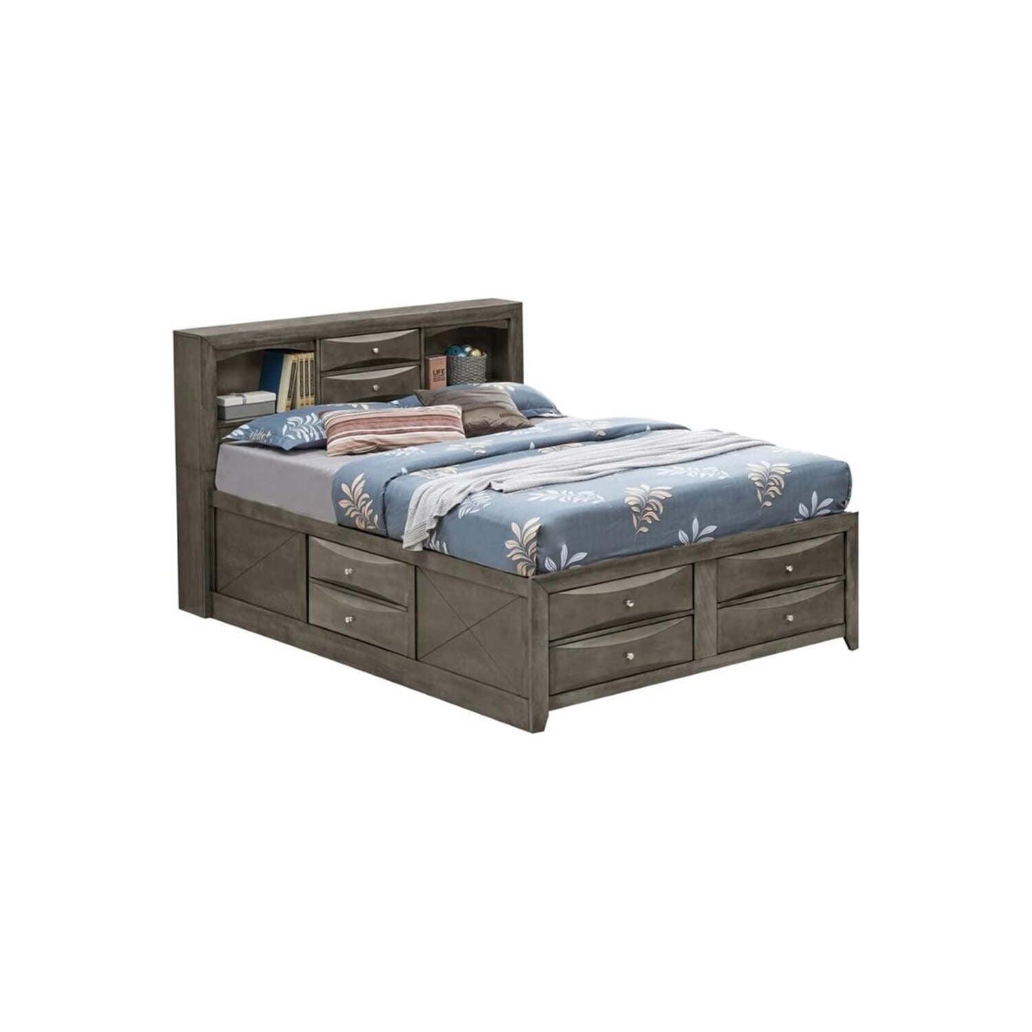 Glory Furniture Marilla G1505G-KSB3 King Storage Bed , Gray
