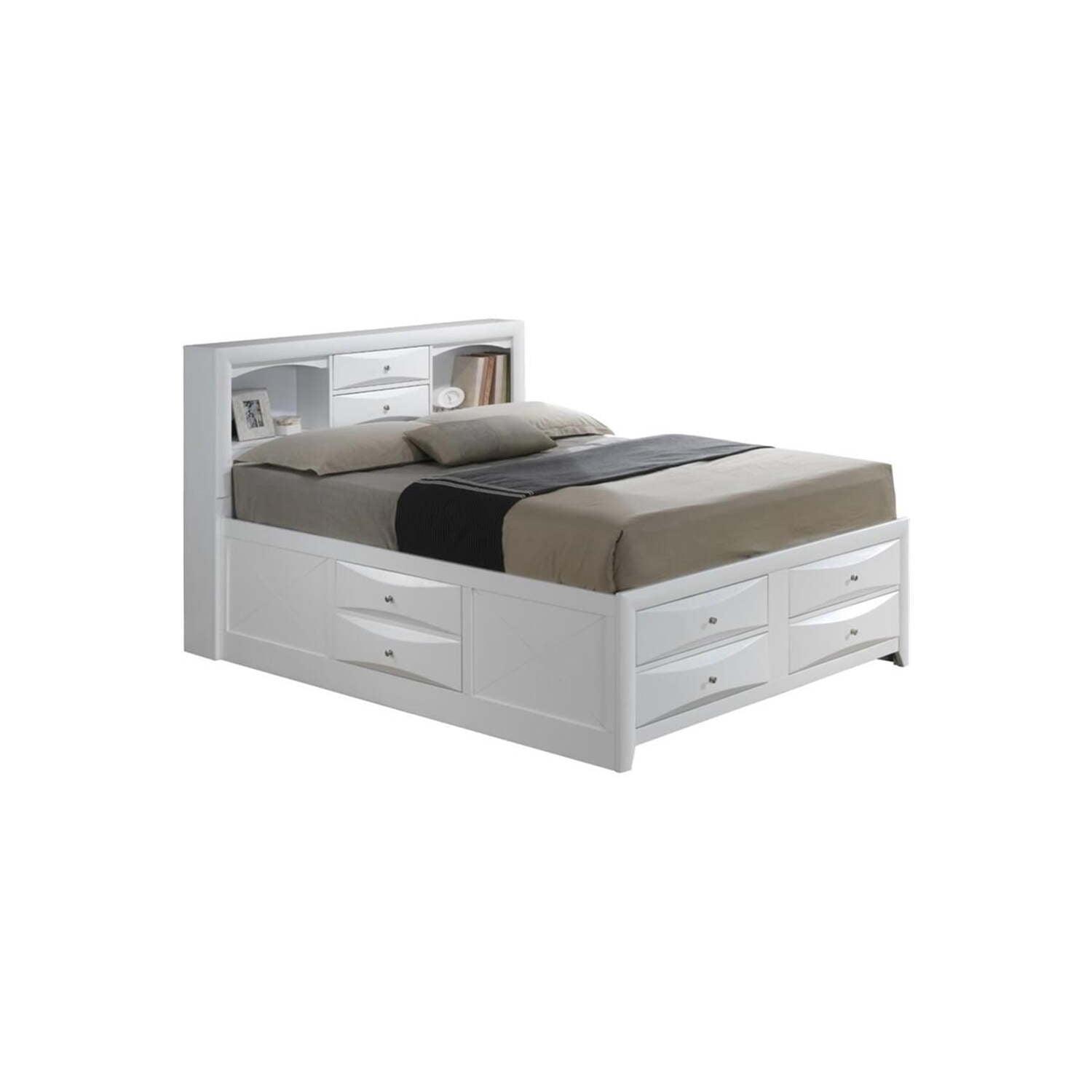 Glory Furniture Marilla King Storage Bed in White