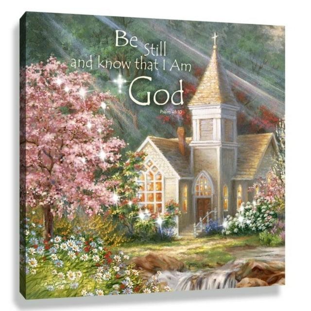 Glow Decor Green and Pink Bible Verse Printed with Swarovski Crystals Square Pizazz Wall Art Decor