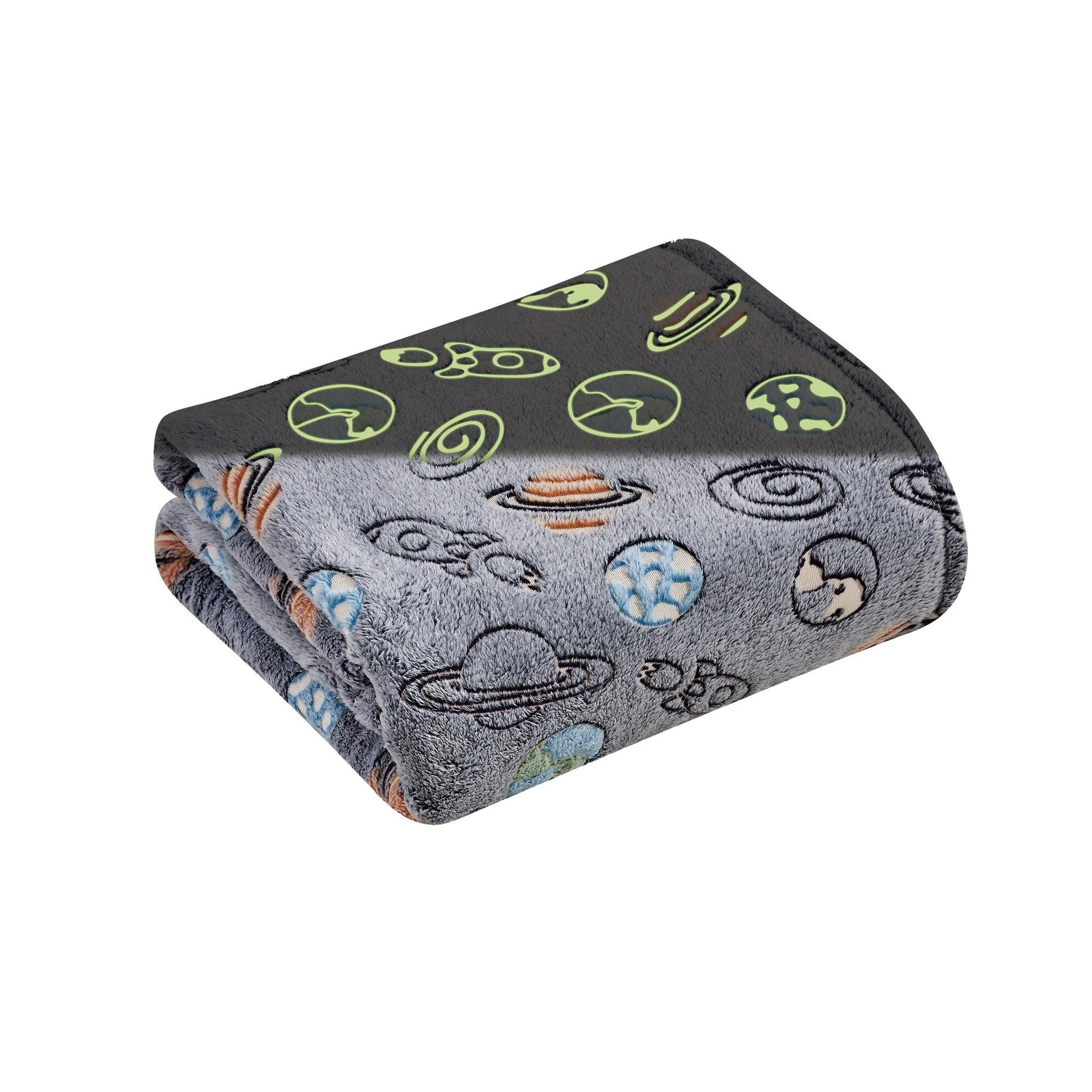 Outer Space Micro Plush All Season Throw Blanket 50" X 60" Multicolor by Plazatex