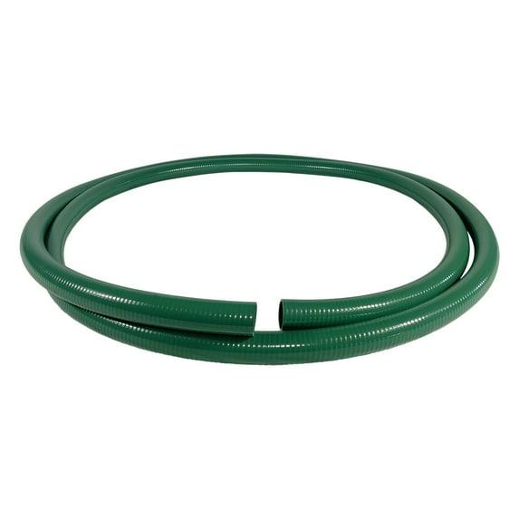 Gloxco Heavy Duty Green PVC Suction Hose for Water Transfer, 70 PSI Max Pressure, 1-1/2" Inside Diameter, 20 ft Length
