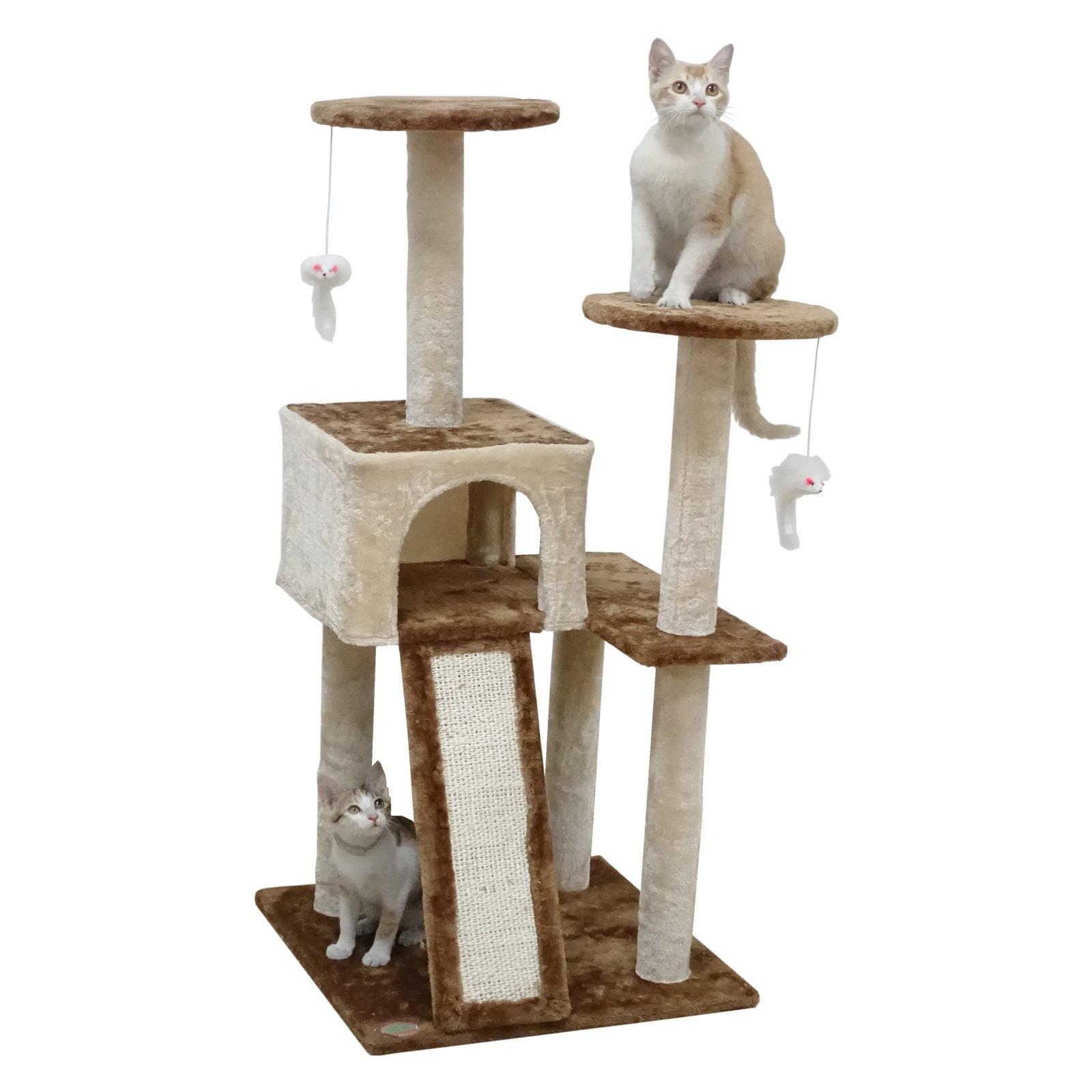 Go Pet Club 44" Kitten Cat Tree with Scratching Board F709