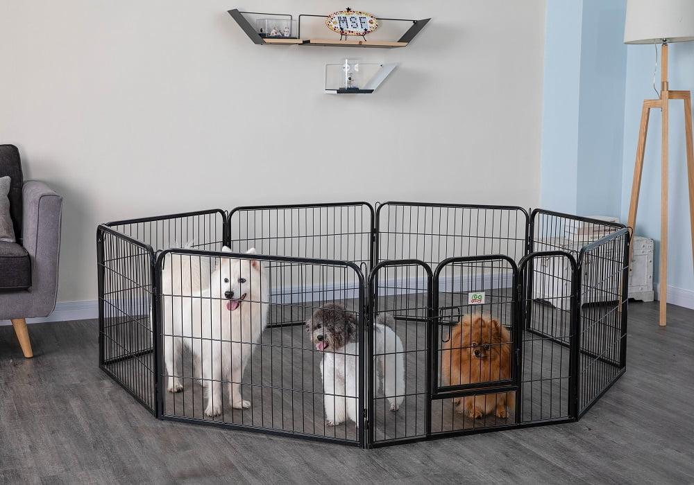 8 Panel Metal Exercise Pen With Door