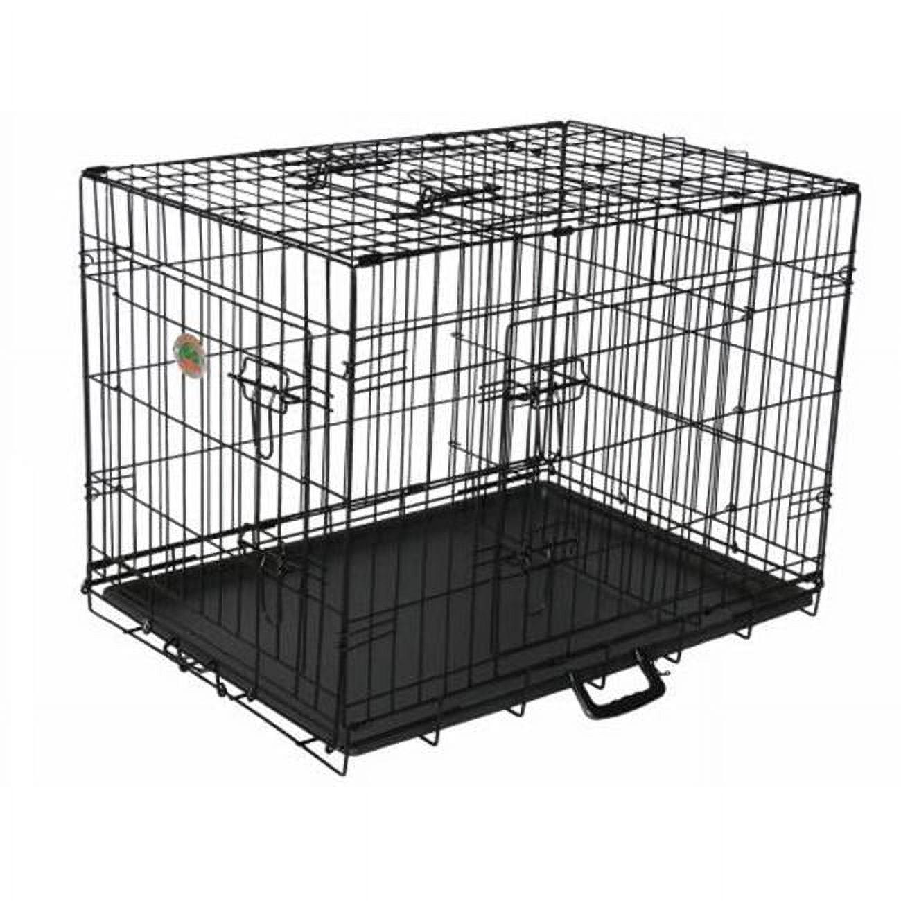 Go Pet Club Metal Collapsible Pet Crate with 3 Doors