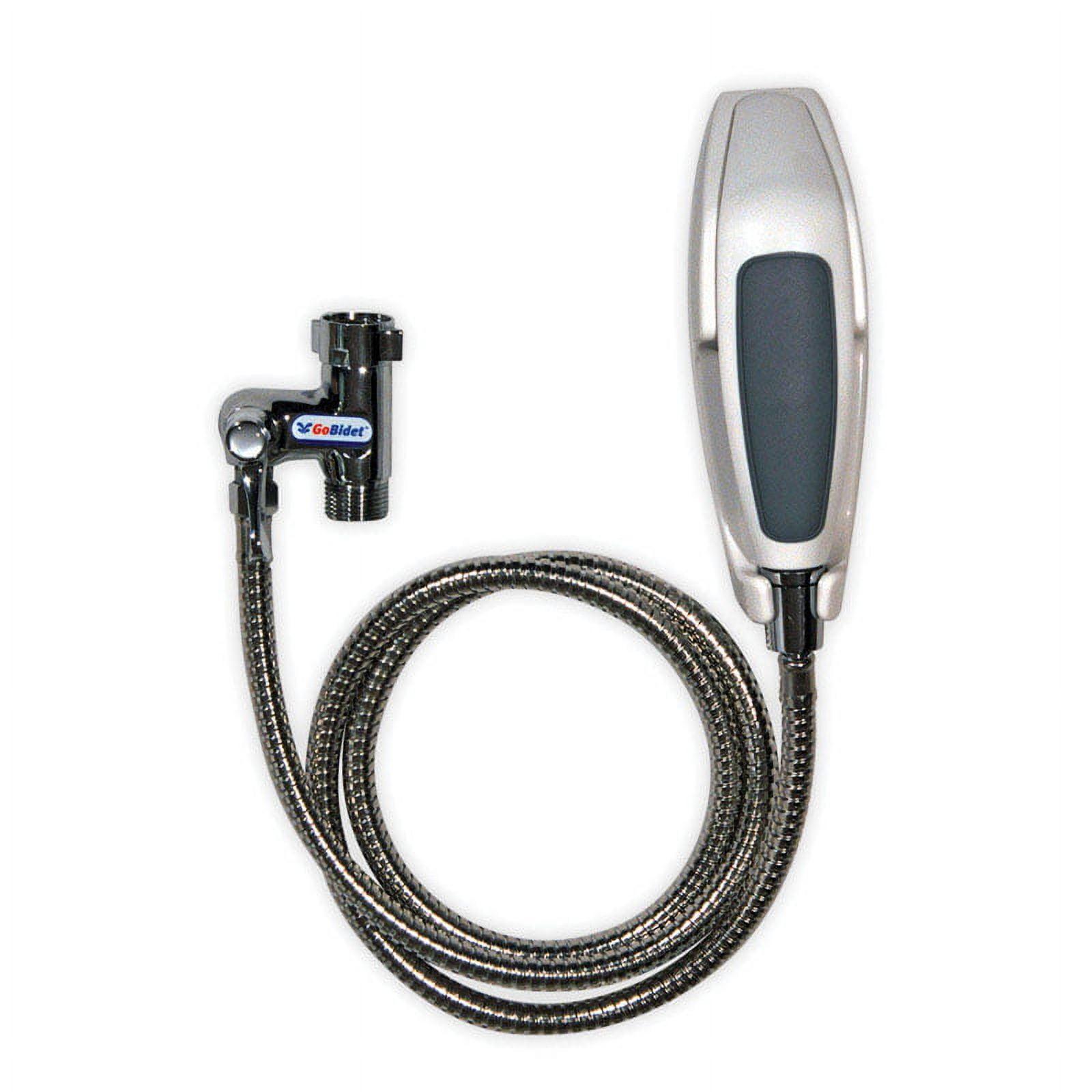 GoBidet White Handheld Bidet with Metal Hose