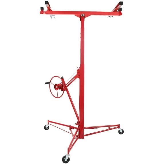 Red Heavy Duty Steel Drywall Panel Hoist with Rolling Casters