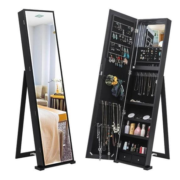 NIERBO Lockable Jewelry Organizer Mirror - Stylish Storage Solution For Women