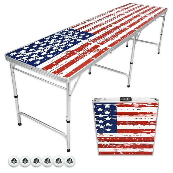 GoPong GoPong 8-Feet Beer Pong/Tailgate Table - American Flag