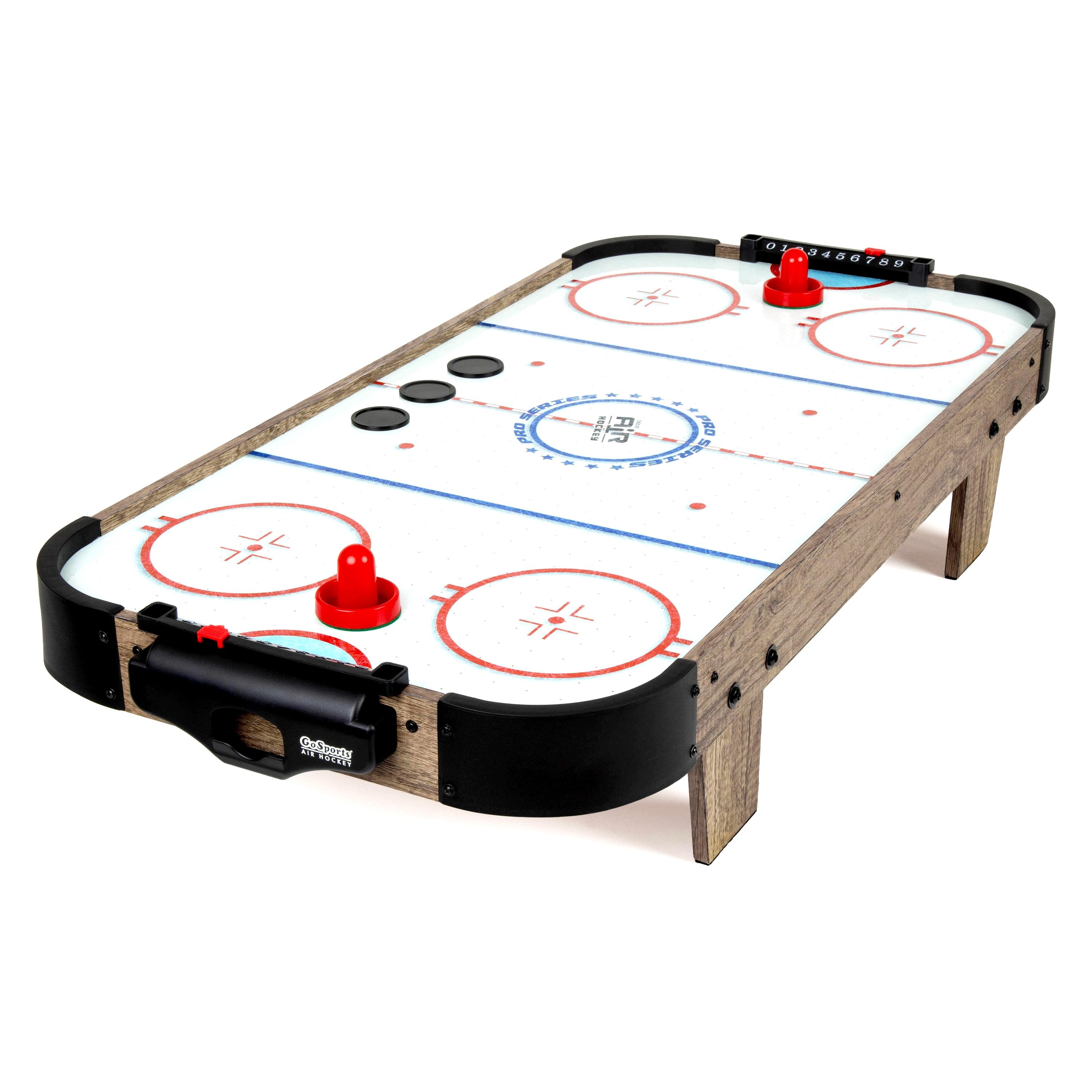 GoSports 40 Inch Table Top Air Hockey Game for Kids - Oak