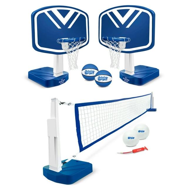 GoSports Gosports Splash Hoop 2-In1 Full Court Pool Basketball & Volleyball Game Set