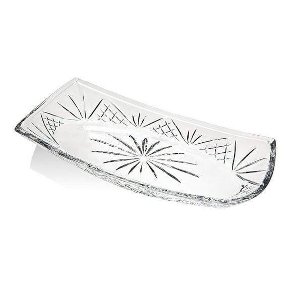 Godinger Silver Art Co Dublin Crystal Oval Serving Dish