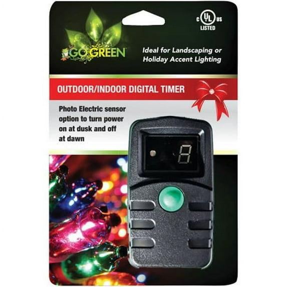 GoGreen Power (GG-36003) Outdoor Digital Timer, Photoelectric sensor, Black