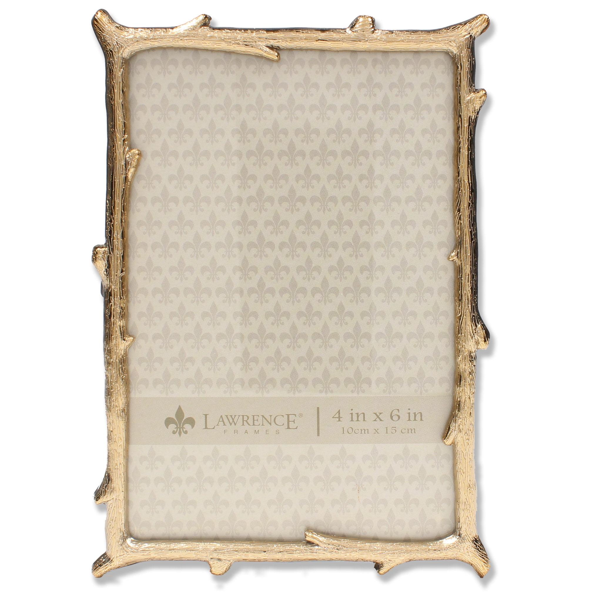 Lawrence Frames 4x6 Gold Metal Natural Branch Design Picture Frame