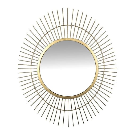 Gold Metal Spiked Wall Mirror