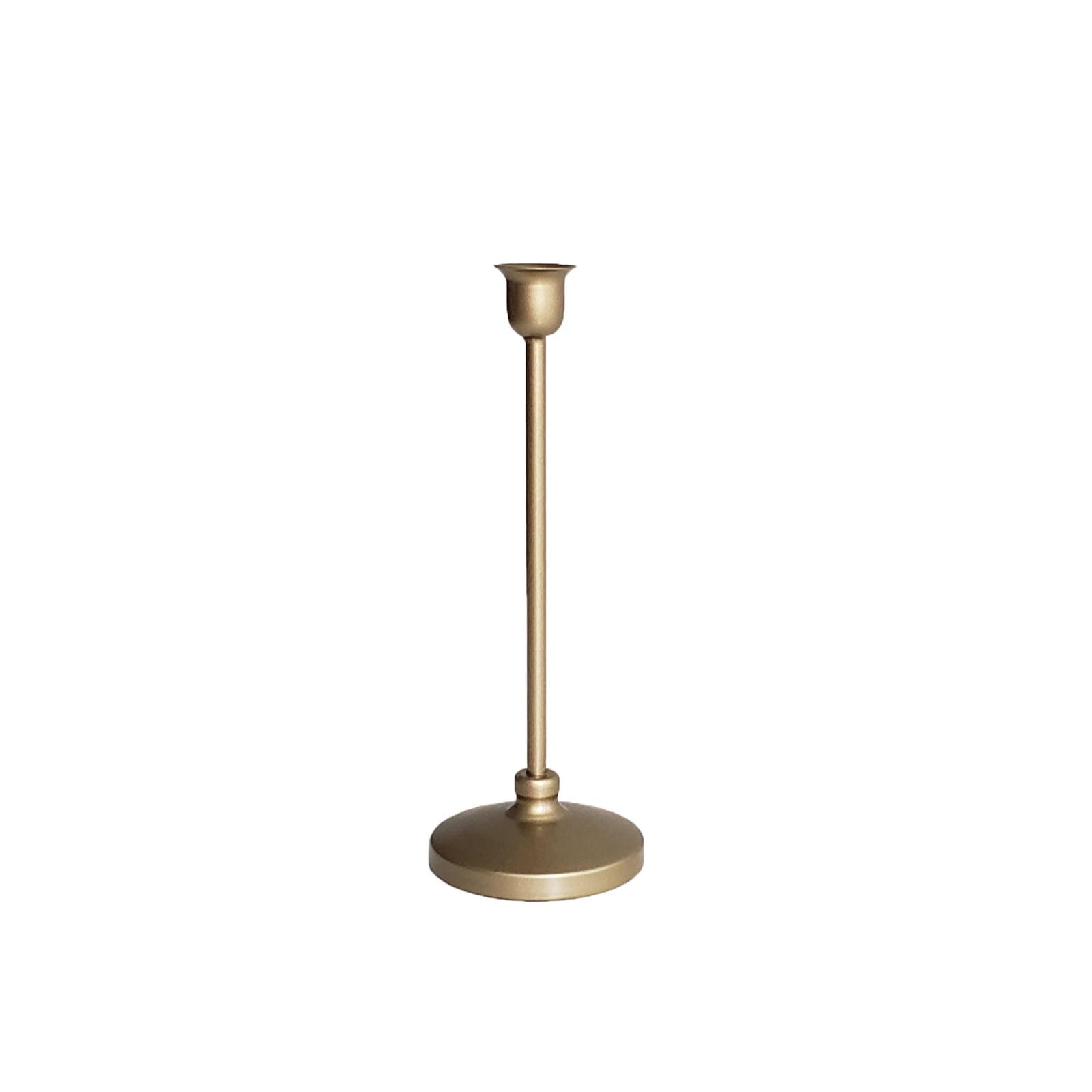 Gold Iron 9.4" Taper Candle Holder