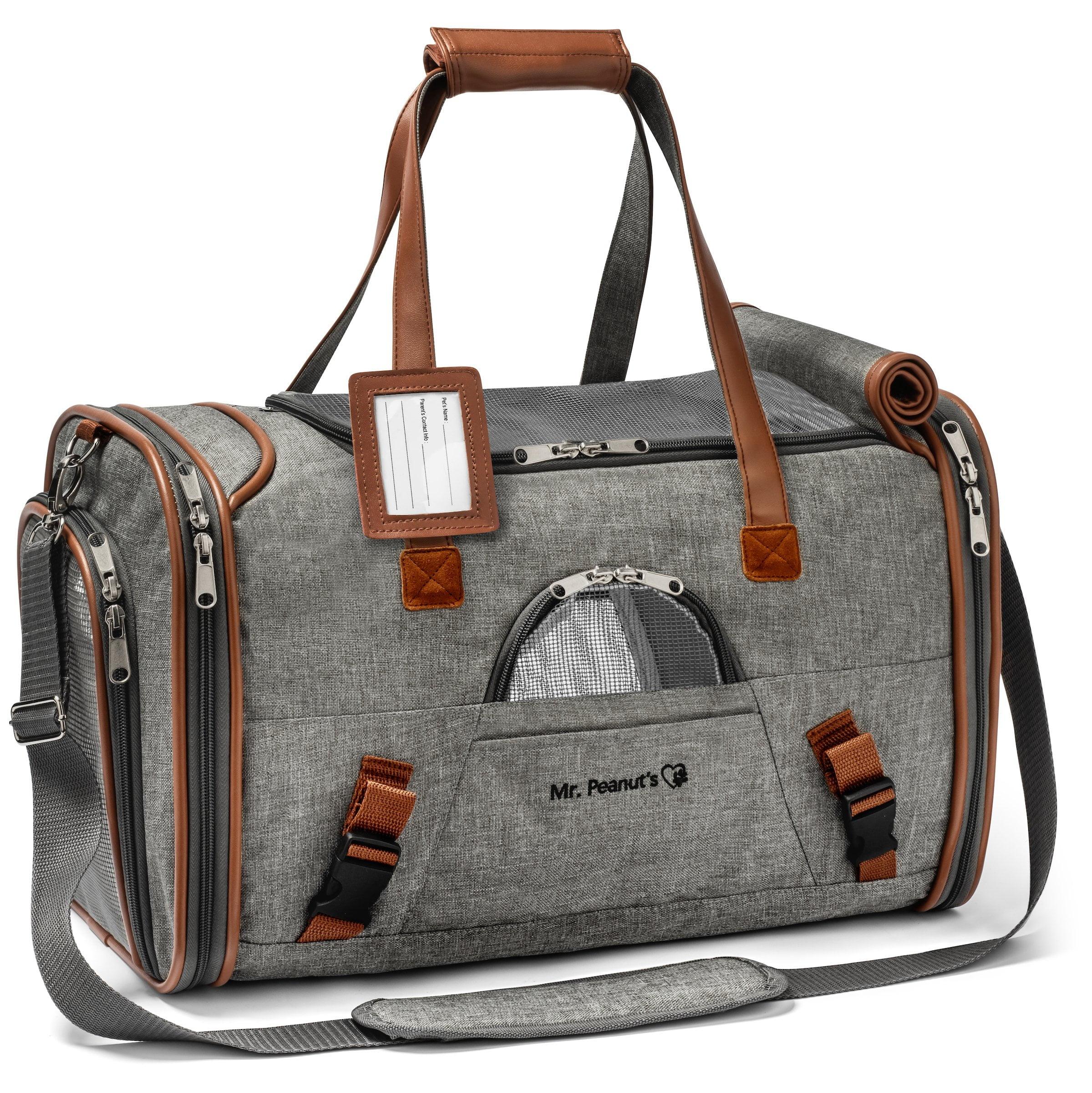 Platinum Gray Soft Sided Airline Approved Pet Carrier Tote