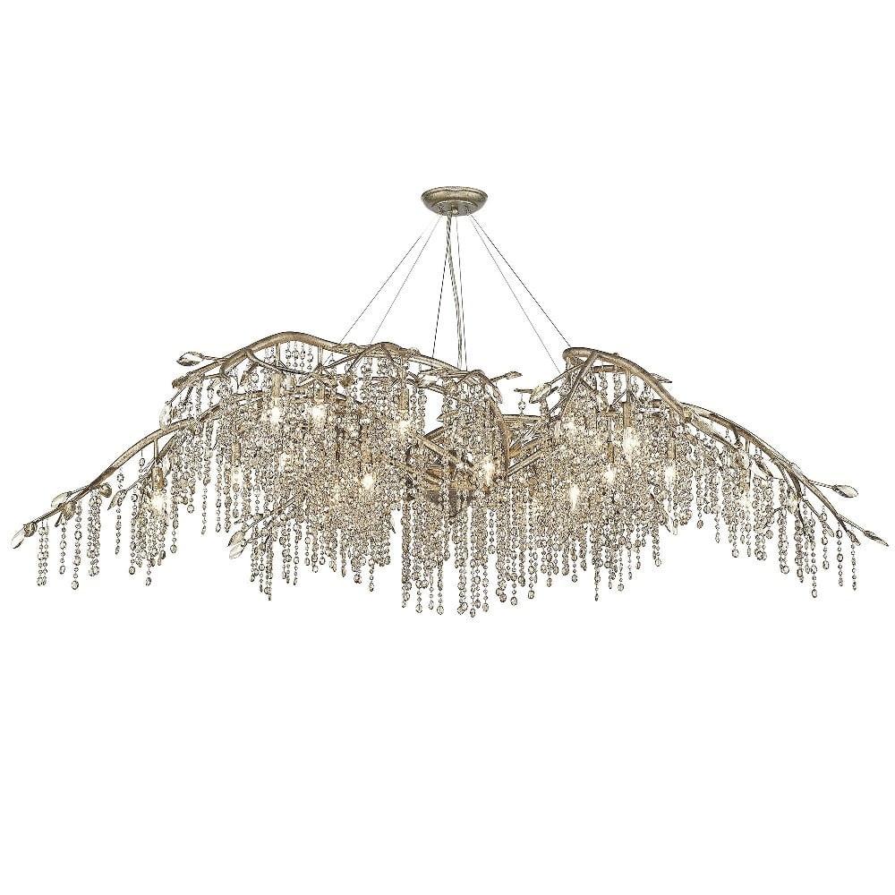 Autumn Twilight Mystic Gold 24-Light Crystal Chandelier