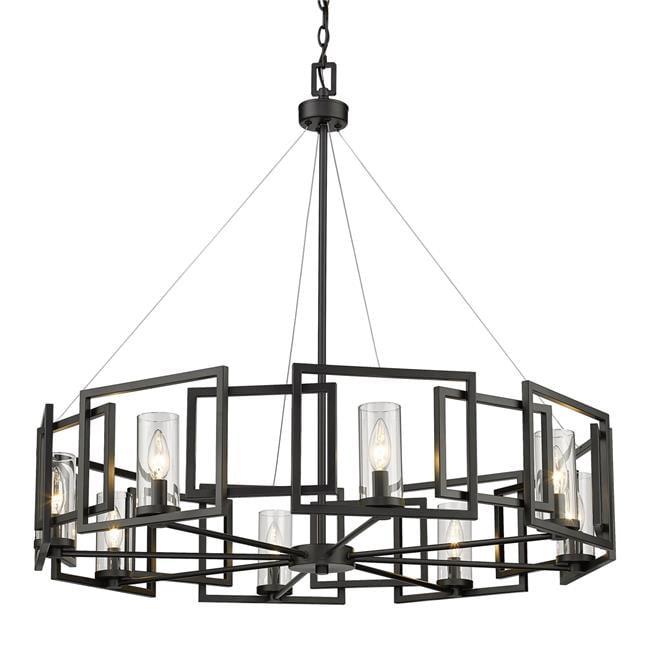 Golden Lighting Marco 8-Light Chandelier in Matte Black