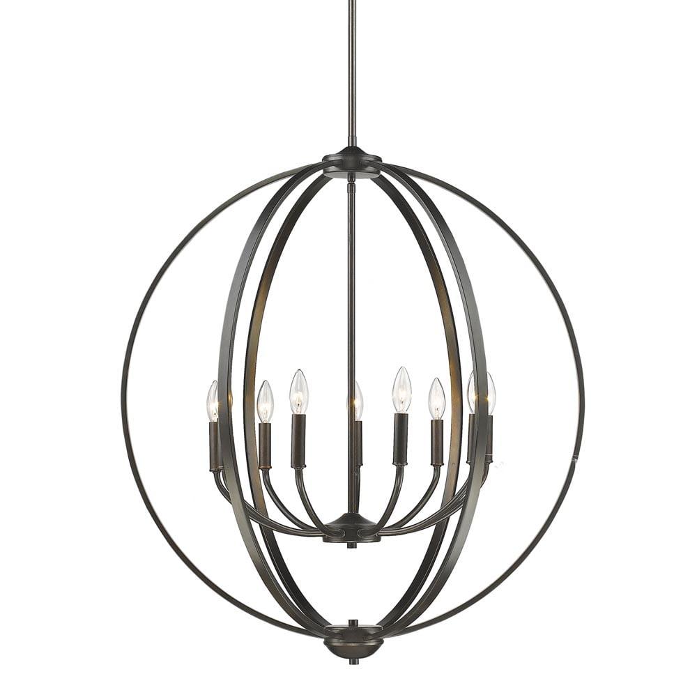 Etruscan Bronze Contemporary 9-Light Chandelier