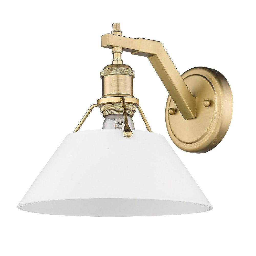 Golden Lighting 3306-1W Op Orwell 10" Tall Bathroom Sconce - Brushed Champagne Bronze