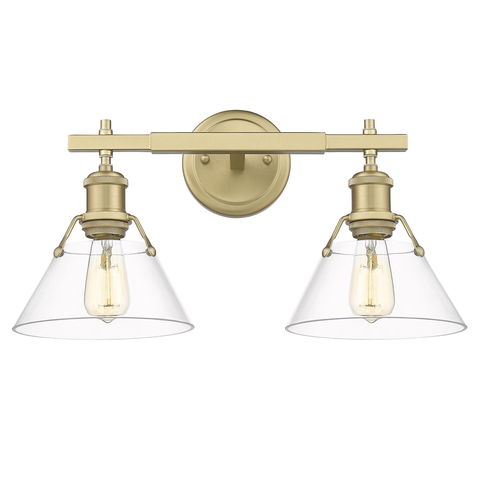 Golden Lighting Orwell 2-Light Bath Vanity in Brushed Champagne Bronze/Clear