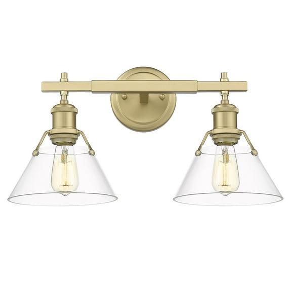 Golden Lighting Orwell 2-Light Bath Vanity in Brushed Champagne Bronze/Clear