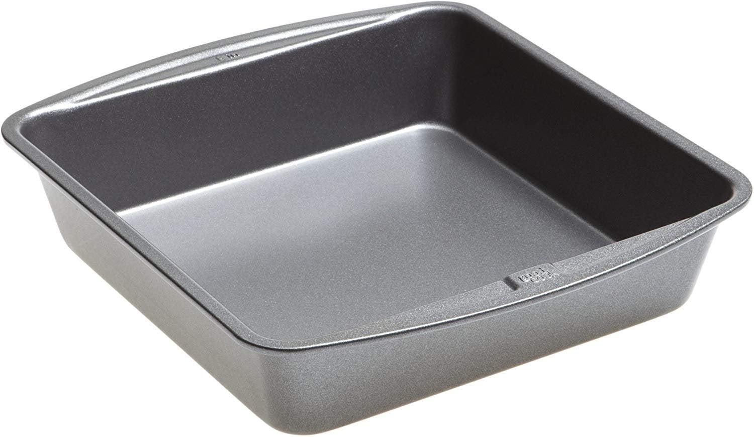 Good Cook 8-Inch Gray Nonstick Square Cake Pan