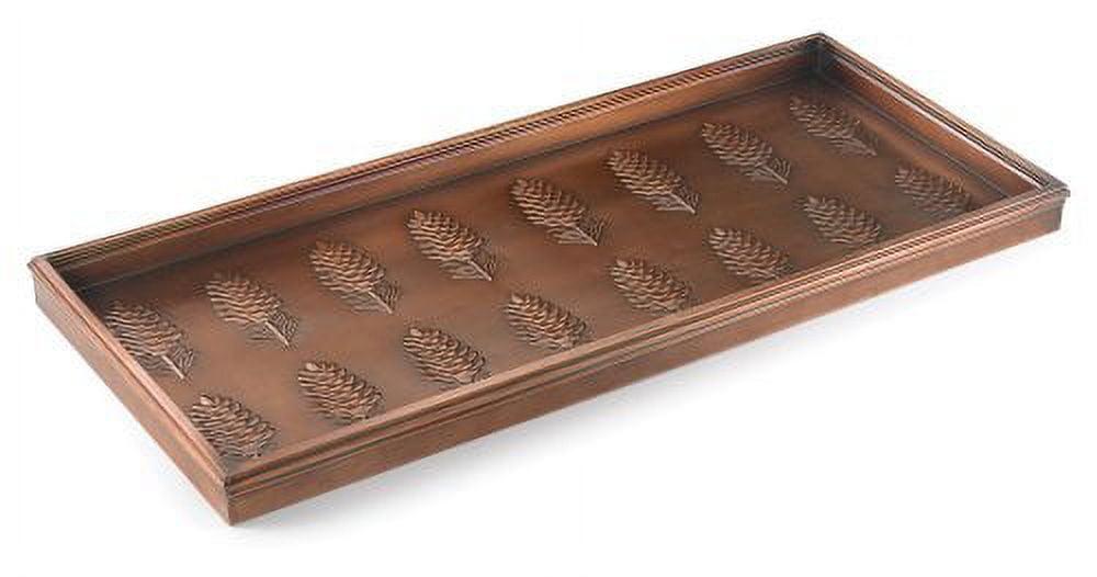 Pine Cones Copper Finish Multi-Purpose Boot Tray - Good Directions
