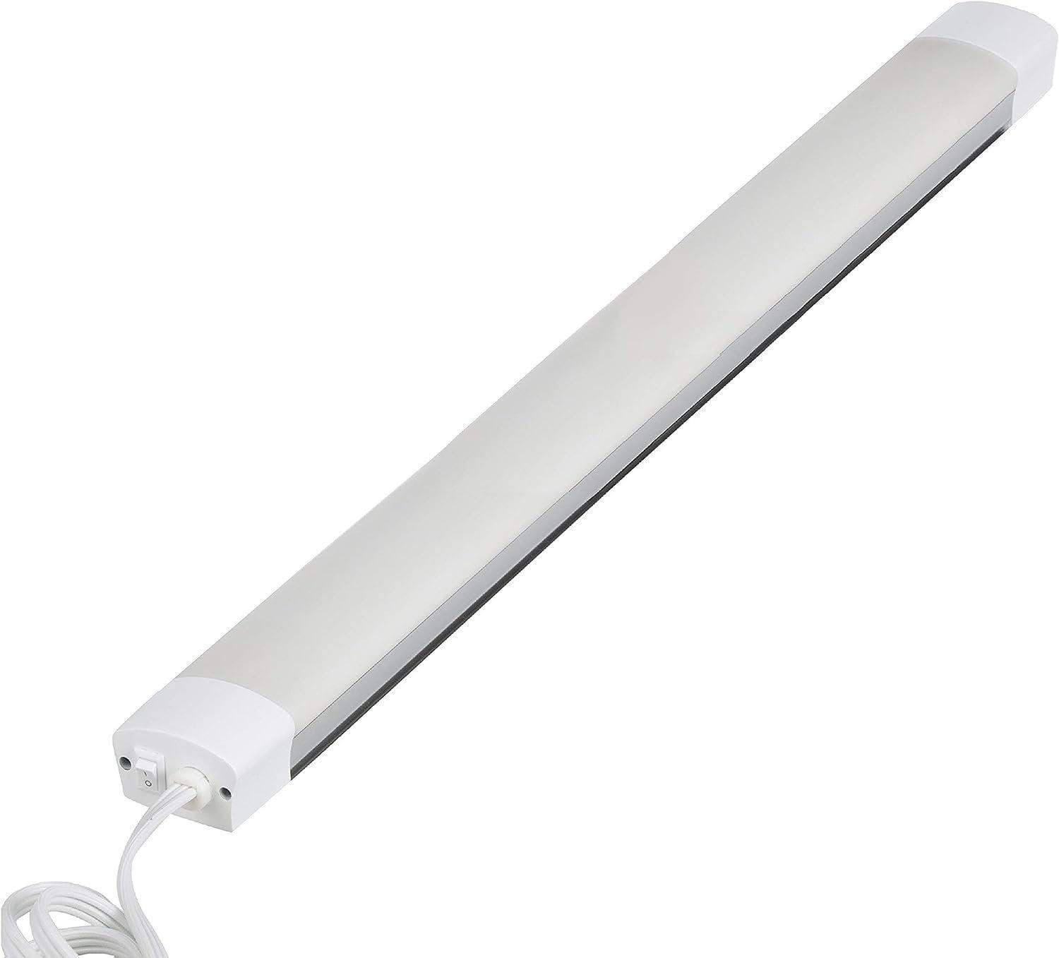 Good Earth Lighting 24-Inch Under Cabinet Light - LED Light Bar - Linkable Outlet - Under Counter Lighting - Damp Location - 2000 Lumens - 4000K - 50,000 Hour Rated Lamp Life - IP20 - White Finish