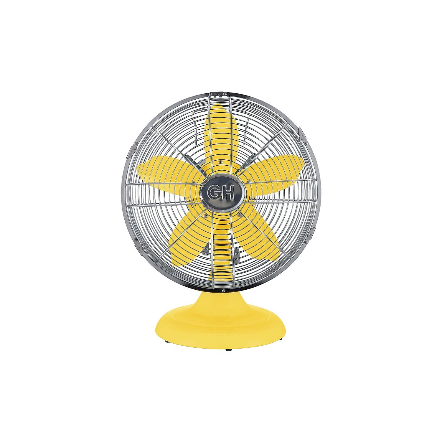 Good Housekeeping Good Housekeeping's All-Metal Retro 3-Speed 12" Oscillating Office Desk Table Fan (Multiple Finishes Available)