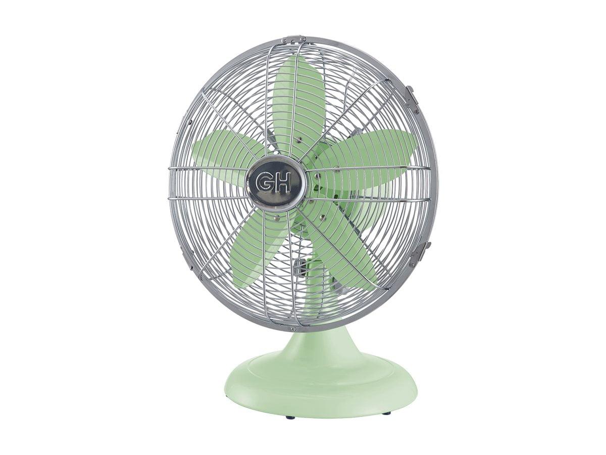 Good Housekeeping Good Housekeeping's All-Metal Retro 3-Speed 12" Oscillating Office Desk Table Fan (Multiple Finishes Available)