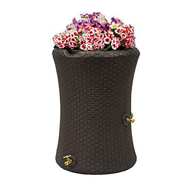 Good Ideas Good Ideas 50 Gallons Plastic Drainable Dual Overflow Planter Rain Barrel