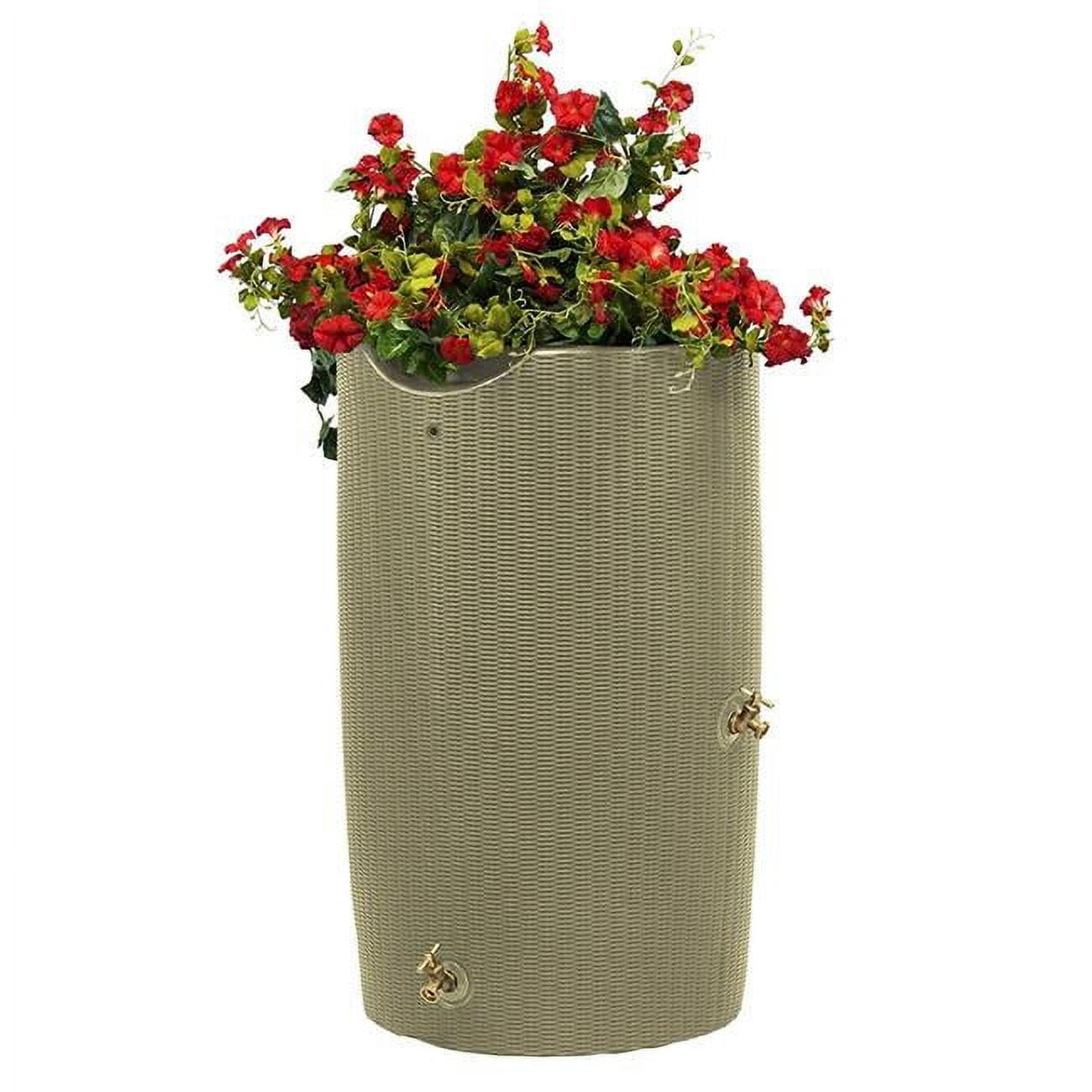 Good Ideas Good Ideas 50 Gallons Plastic Drainable Dual Overflow Planter Rain Barrel