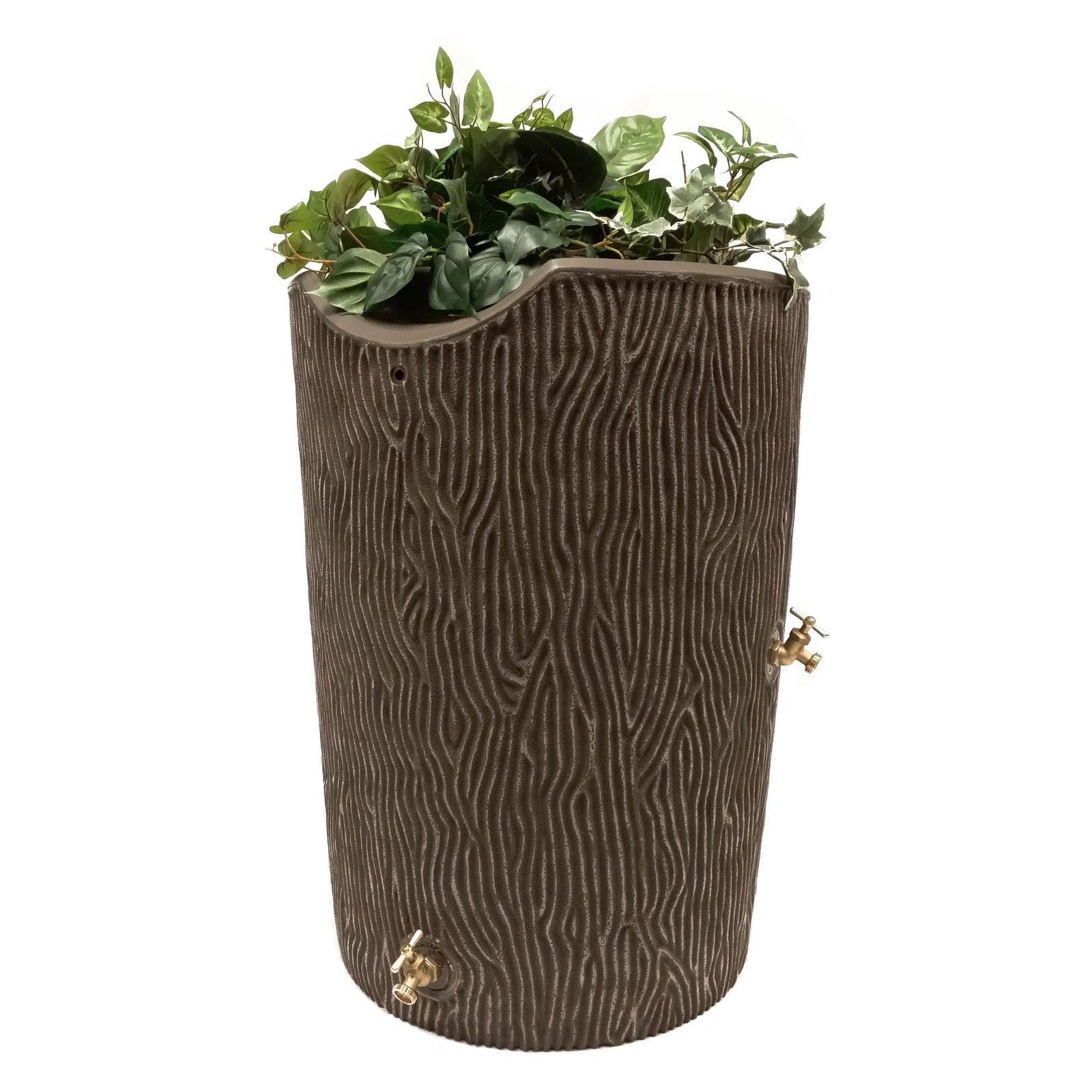 Good Ideas Good Ideas 50 Gallons Plastic Drainable Dual Overflow Planter Rain Barrel