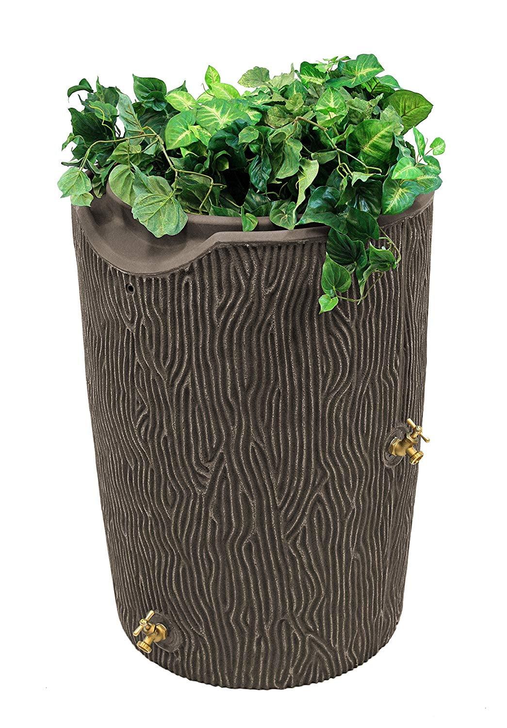 Good Ideas Good Ideas 50 Gallons Plastic Drainable Dual Overflow Planter Rain Barrel