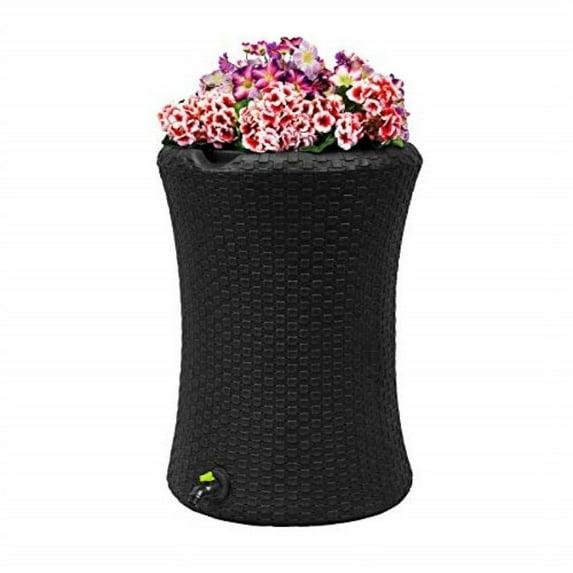 Good Ideas Good Ideas 50 Gallons Plastic Drainable Dual Overflow Planter Rain Barrel