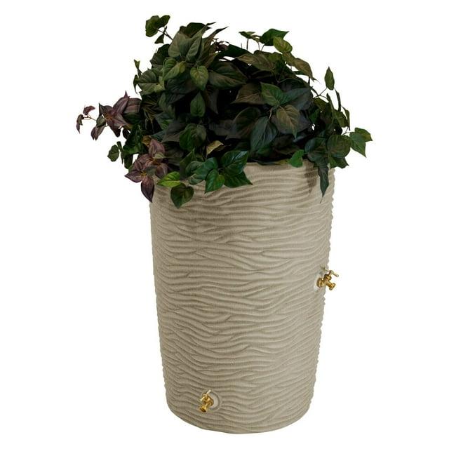 Good Ideas Impressions Palm 50-Gallon Rain Barrel - Sandstone