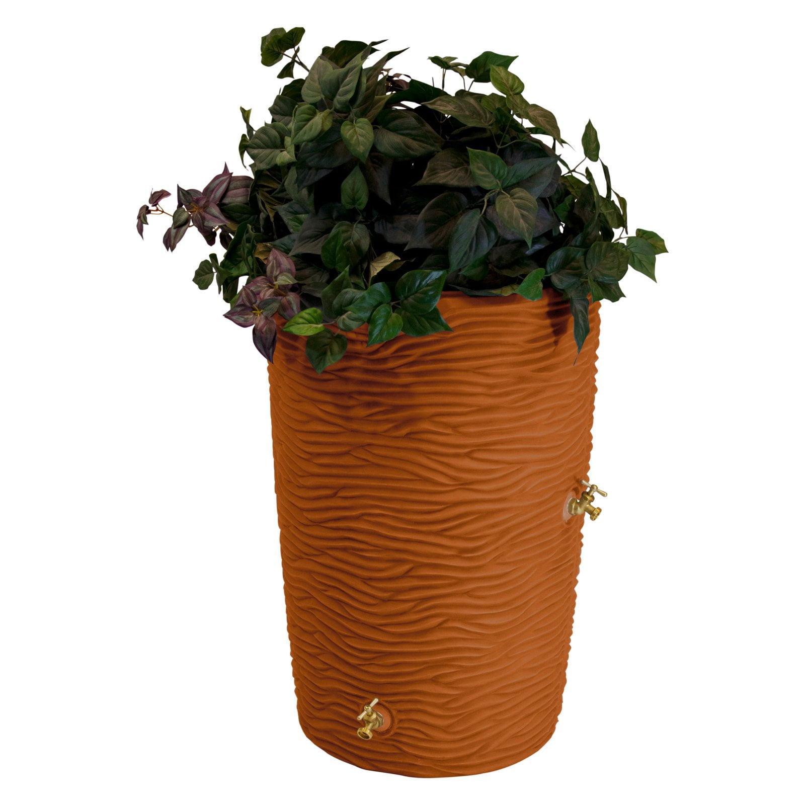 Loon Peak® 65 Gallons Plastic Drainable Planter Rain Barrel